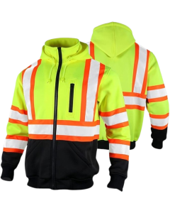 Hi Vis Safety Hoodie Sweatshirt, ANSI Class 3 