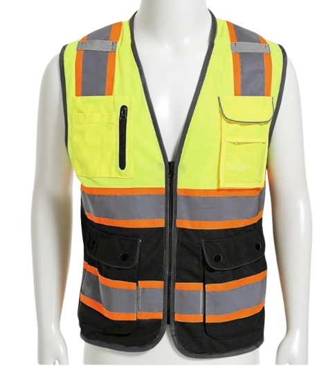 High Visibility  Safety Vest - Dual Tone Reflective Tape
